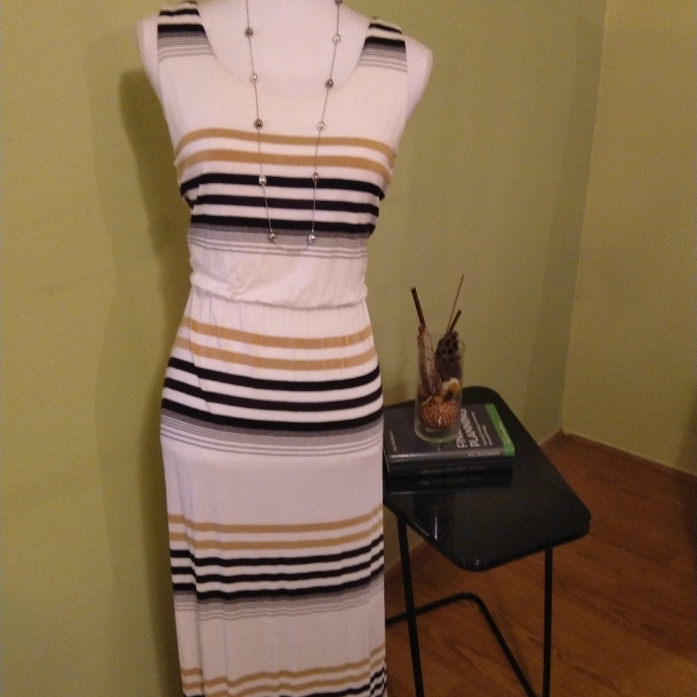 One World Multi Striped Maxi Dress